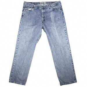 Wrangler Authentics Mens Straight Fit Denim Jeans W40 x L31.5 Light Wash Cotton